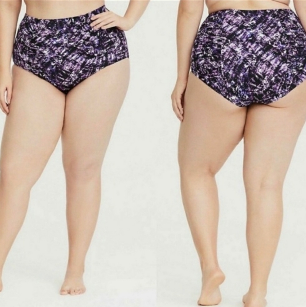 Torrid Purple Tie Dye Swimsuit Bottom Size 00